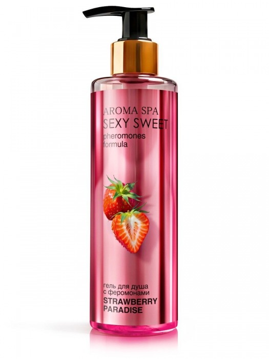Гель для душа с феромонами и ароматом клубники Strawberry Paradise - 200 мл. -  - Магазин феромонов в Тольятти