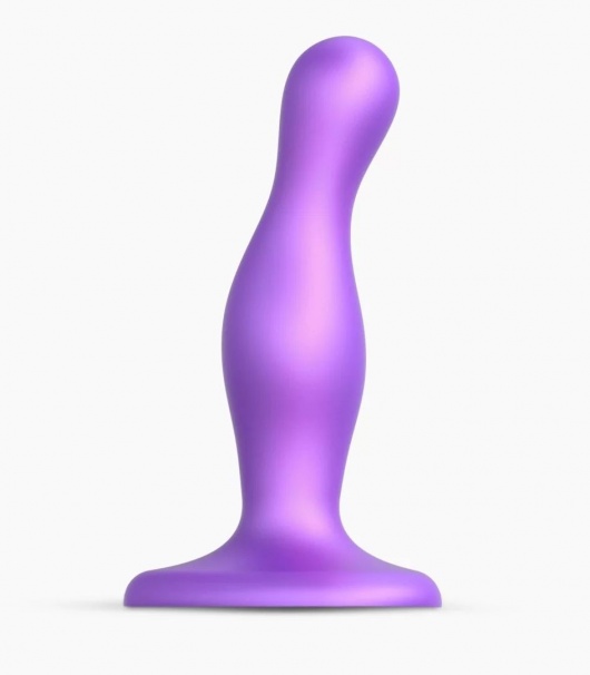 Фиолетовая насадка Strap-On-Me Dildo Plug Curvy size S - Strap-on-me - купить с доставкой в Тольятти