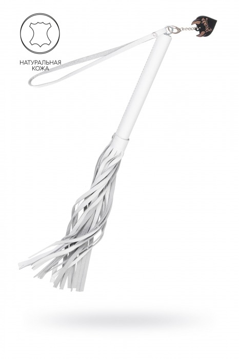 Белая кожаная плеть - 50 см. - Pecado - купить с доставкой в Тольятти