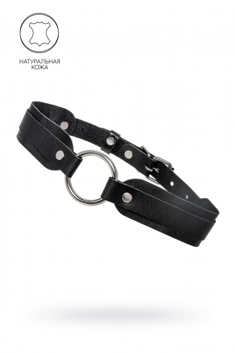 Черный кожаный чокер-ошейник со скруглёнными углами - Pecado - купить с доставкой в Тольятти