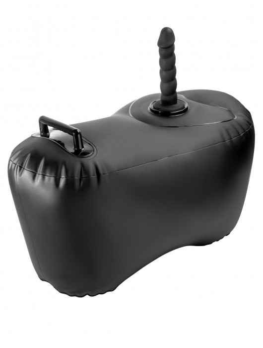 Черное надувное кресло с платформой для фиксации дилдо Body Dock Inflatable Love Seat - Pipedream - купить с доставкой в Тольятти