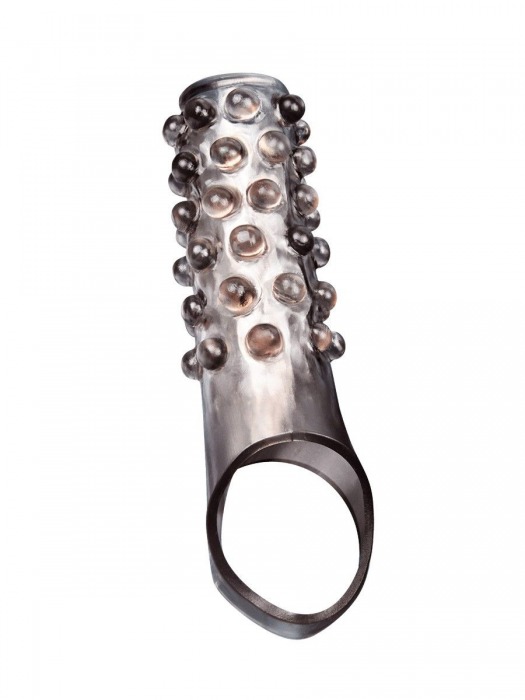 Дымчатая насадка на пенис с выпуклостями - 11 см. - Sex Expert - в Тольятти купить с доставкой