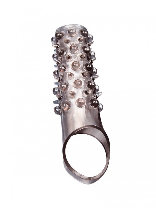 Дымчатая насадка на пенис с шипами и выпуклостями - 12 см. - Sex Expert - в Тольятти купить с доставкой