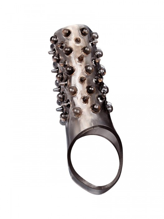 Дымчатая насадка на пенис с шипами и выпуклостями - 12,5 см. - Sex Expert - в Тольятти купить с доставкой