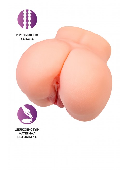 Реалистичный мастурбатор в форме попки с двумя любовными входами - No Name - в Тольятти купить с доставкой