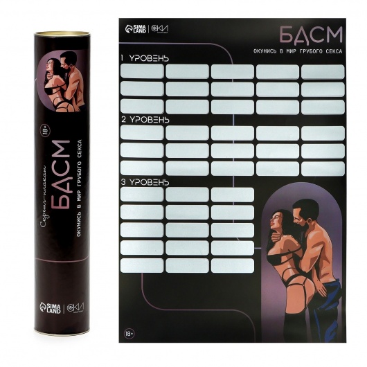 Плакат для двоих со скретч-слоем «БДСМ» - Сима-Ленд - купить с доставкой в Тольятти