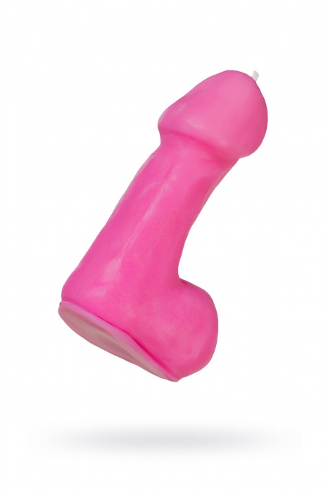 Розовая свеча в форме пениса - 47 гр. - Pecado - купить с доставкой в Тольятти