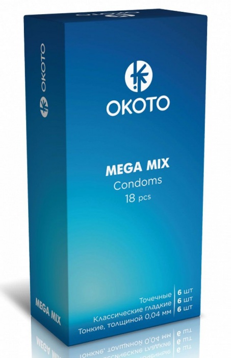 Презервативы OKOTO Mega Mix - 18 шт. - Sitabella - купить с доставкой в Тольятти