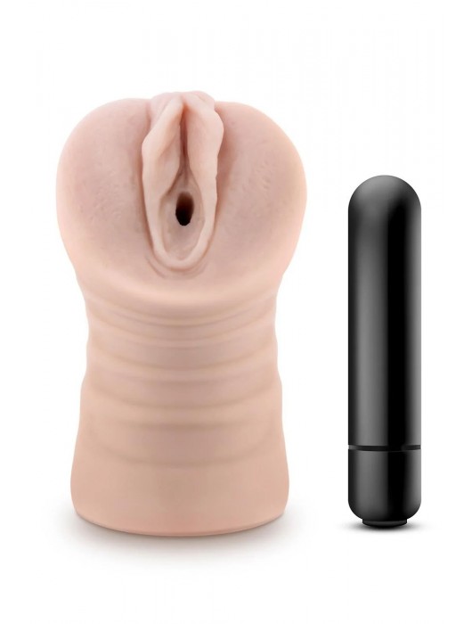 Телесный мастурбатор-вагина Ayumi с вибрацией - Blush Novelties - в Тольятти купить с доставкой