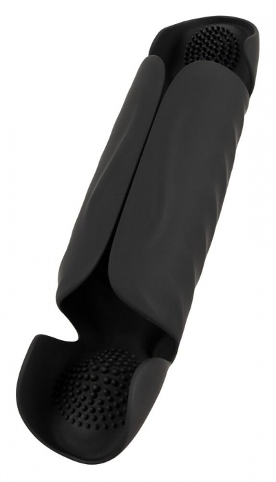 Черный вибромастурбатор с трехточечной стимуляцией Penis Trainer with 3 Point Stimulation - Orion - в Тольятти купить с доставкой