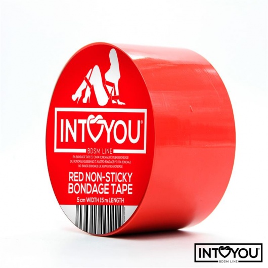 Красный скотч для фиксации Non-Sticky Bondage Tape - 15 м. - Intoyou - купить с доставкой в Тольятти