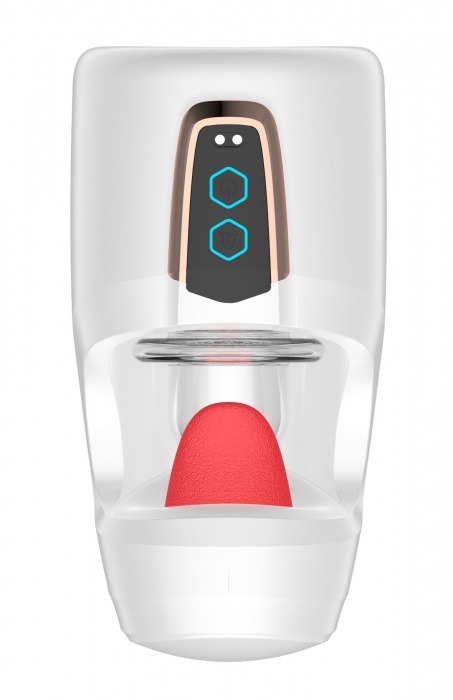 Белый мастурбатор с язычком и возвратно-поступательными движениями - Secwell - в Тольятти купить с доставкой