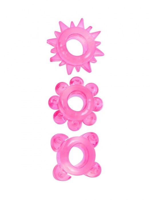 Комплект из 3 розовых эрекционных колец - Erowoman-Eroman - в Тольятти купить с доставкой