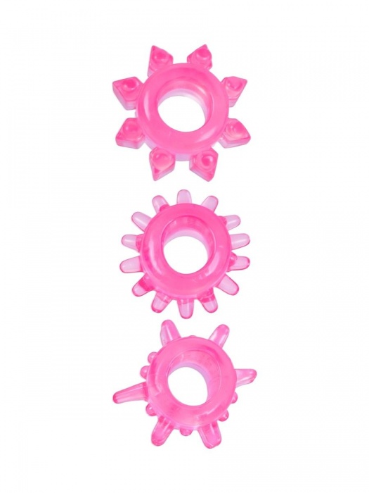 Комплект из трех розовых эрекционных колец - Erowoman-Eroman - в Тольятти купить с доставкой