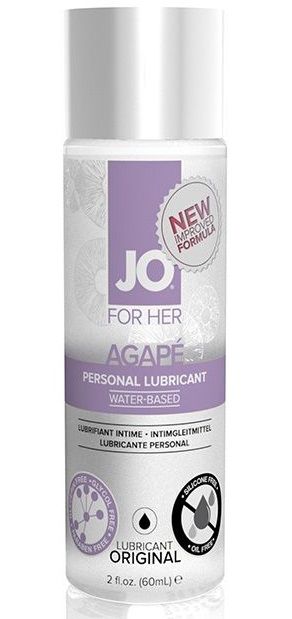 Лубрикант на водной основе для женщин JO AGAPE LUBRICANT ORIGINAL - 60 мл. - System JO - купить с доставкой в Тольятти