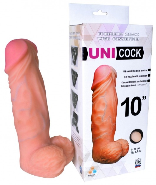 Фаллическая насадка Харнесс UNICOCK 10  - 25 см. - LOVETOY (А-Полимер) - купить с доставкой в Тольятти