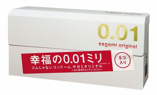 Супер тонкие презервативы Sagami Original 0.01 - 5 шт. - Sagami - купить с доставкой в Тольятти