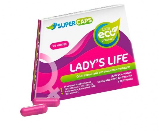 Возбуждающие капсулы Ladys Life - 14 капсул (0,35 гр.) - SuperCaps - купить с доставкой в Тольятти