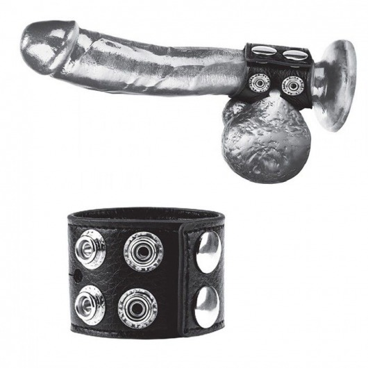 Ремень на член и мошонку 1.5  Cock Ring With Ball Strap - BlueLine - купить с доставкой в Тольятти