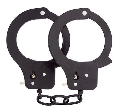 Чёрные наручники из листового металла BONDX METAL CUFFS BLACK - Dream Toys - купить с доставкой в Тольятти