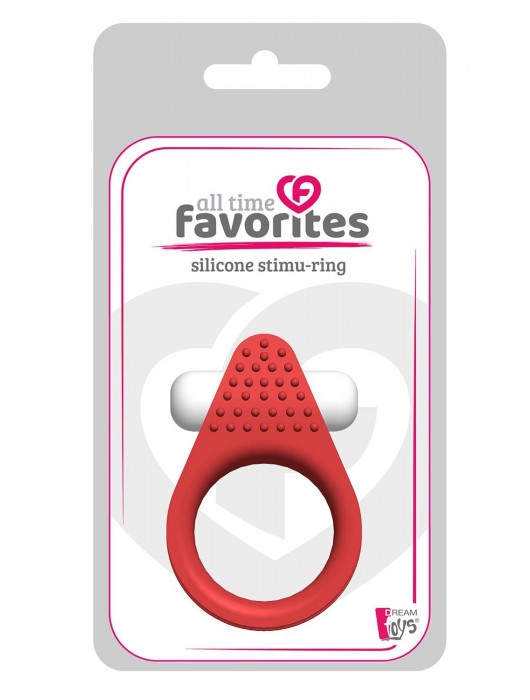 Красное эрекционное кольцо LIT-UP SILICONE STIMU RING 1 RED - Dream Toys - в Тольятти купить с доставкой