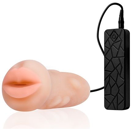 Мастурбатор-ротик с вибрацией REALSTUFF VIBRATING MASTURBATOR MOUTH - Dream Toys - в Тольятти купить с доставкой