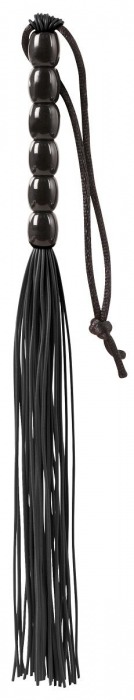 Чёрная мини-плеть из резины Rubber Mini Whip - 22 см. - Blush Novelties - купить с доставкой в Тольятти