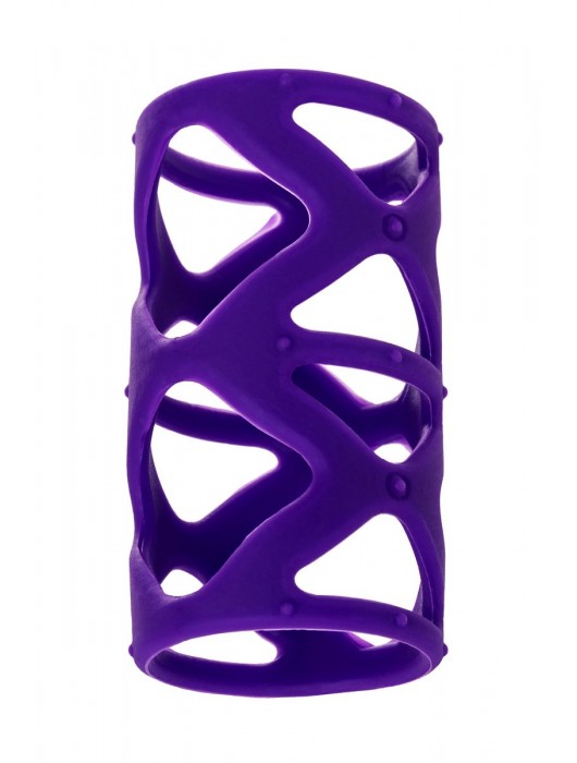 Фиолетовая насадка-сетка на пенис - 7,5 см. - A-toys - в Тольятти купить с доставкой