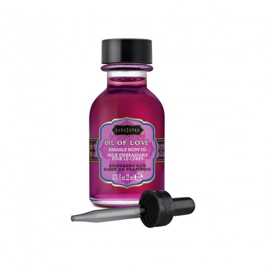 Масло для ласк с ароматом малины Oil of Love Raspberry Kiss - 22 мл. - Kama Sutra - купить с доставкой в Тольятти