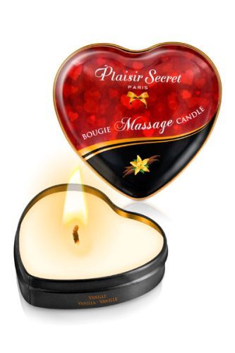 Массажная свеча с ароматом ванили Bougie Massage Candle - 35 мл. - Plaisir Secret - купить с доставкой в Тольятти