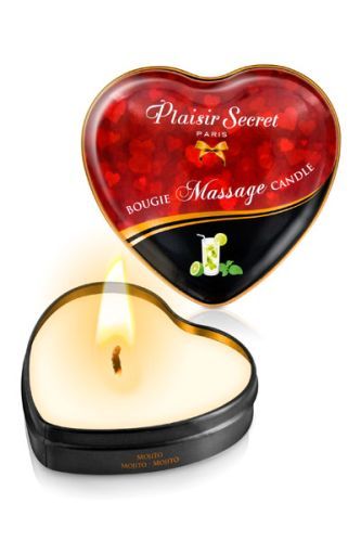 Массажная свеча с ароматом мохито Bougie Massage Candle - 35 мл. - Plaisir Secret - купить с доставкой в Тольятти