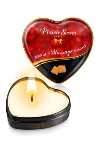 Массажная свеча с ароматом карамели Bougie Massage Candle - 35 мл. - Plaisir Secret - купить с доставкой в Тольятти