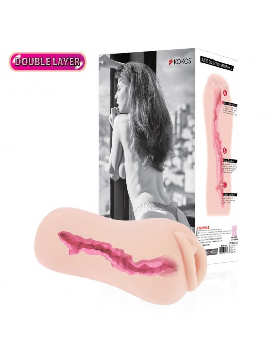 Мастурбатор-вагина Sanda с рельефным тоннелем - KOKOS - в Тольятти купить с доставкой
