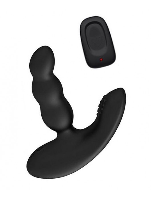 Черный силиконовый стимулятор простаты Levett Nitoc с пультом ДУ - Levett - в Тольятти купить с доставкой