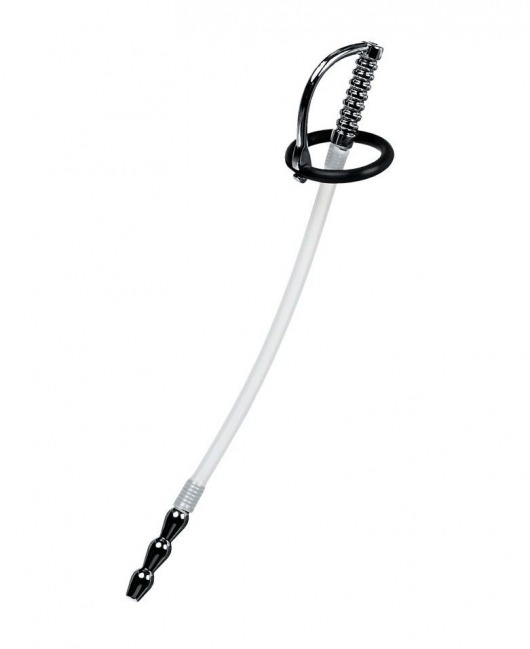 Силиконовый уретральный плаг со сменными фиксирующими кольцами Metal - ToyFa - купить с доставкой в Тольятти