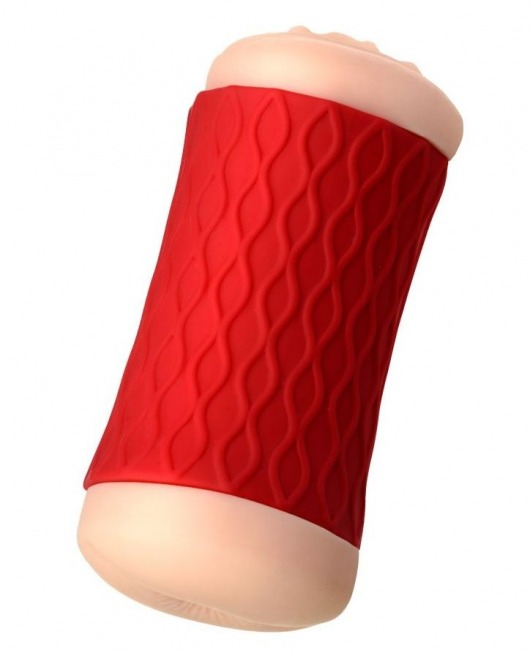 Двухсторонний мастурбатор JOS  NADIN в красном цилиндре - JOS - в Тольятти купить с доставкой