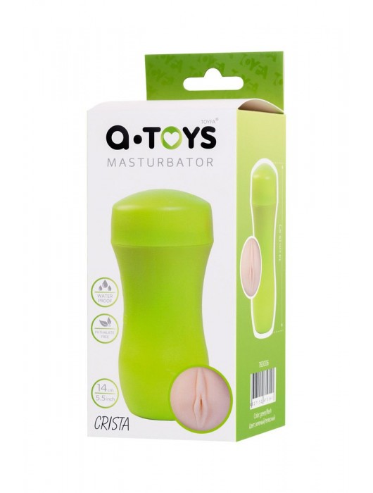 Мастурбатор-вагина A-Toys в зеленой колбе - A-toys - в Тольятти купить с доставкой