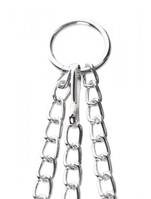 Черно-серебристые зажимы для сосков с кольцом для пениса TOYFA Metal - ToyFa - купить с доставкой в Тольятти