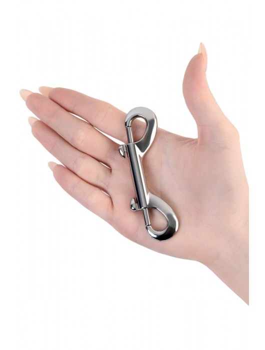 Серебристый двухсторонний карабин TOYFA Metal - ToyFa - купить с доставкой в Тольятти