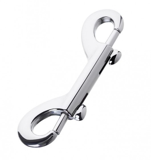 Серебристый двухсторонний карабин TOYFA Metal - ToyFa - купить с доставкой в Тольятти