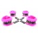 Набор фиксаторов краб с розовым мехом BDSM Light - БДСМ Арсенал - купить с доставкой в Тольятти Набор фиксаторов краб с розовым мехом BDSM Light - БДСМ Арсенал - купить с доставкой в Тольятти